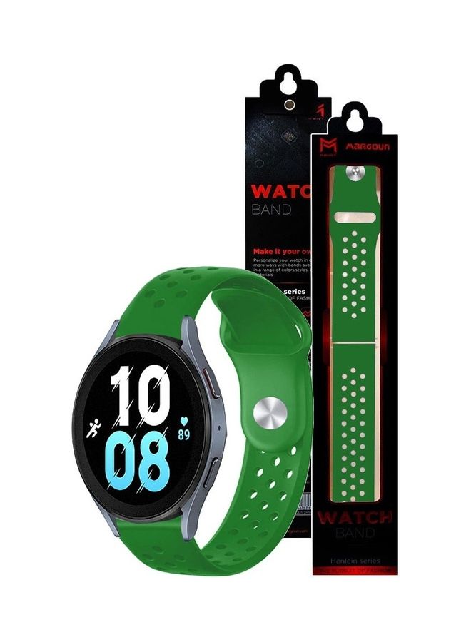 MARGOUN Samsung Galaxy Watch 5 / Galaxy Watch 5 Pro Band Silicone Replacement Strap 20mm Compatible with Galaxy Watch5 (44mm/40mm) Galaxy Watch5 Pro (45mm) Green  - Image 3