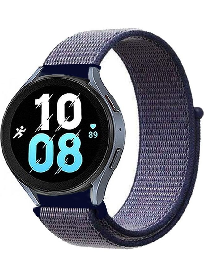 MARGOUN Samsung Galaxy Watch 5 / Galaxy Watch 5 Pro Band Nylon Loop Replacement Strap 20mm Compatible with Galaxy Watch5 (44mm/40mm) Galaxy Watch5 Pro (45mm) Purple/Blue  - Image 1