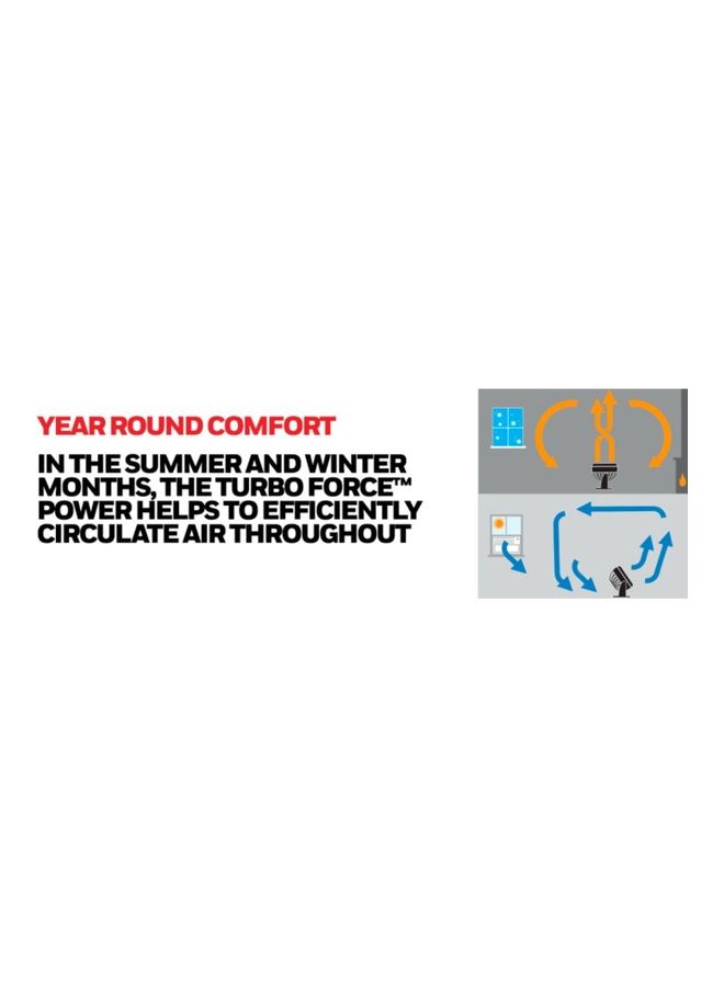 Honeywell - TurboForce Power Fan, Quiet Operation Cooling, 90° Variable Tilt, 3 Speed Settings, Wall Mount Feature, Table Fan 30 W HT900EV1 Black - Image 1