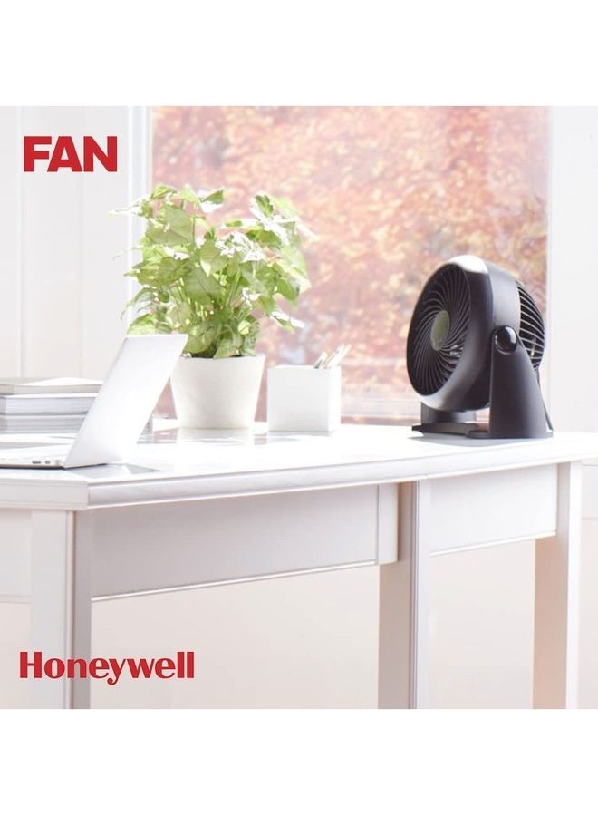 Honeywell - TurboForce Power Fan, Quiet Operation Cooling, 90° Variable Tilt, 3 Speed Settings, Wall Mount Feature, Table Fan 30 W HT900EV1 Black - Image 1