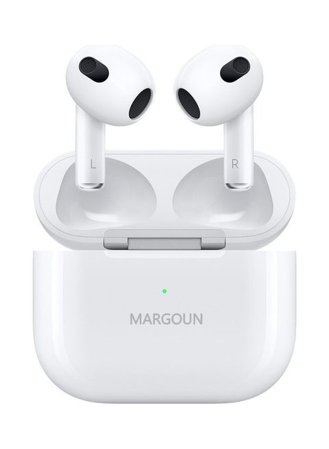 Wireless Earbuds 3rd Generation TWS Bluetooth Sport In-Ear Headphones Hi-Fi Stereo Sound Noise Reduction for iOS and Android Phones White