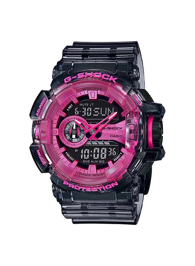 جي شوك ساعة يد رقمية وبعقارب طراز GA-400SK-1A4DR - 55 مم - لون أسود للرجال - Image 1