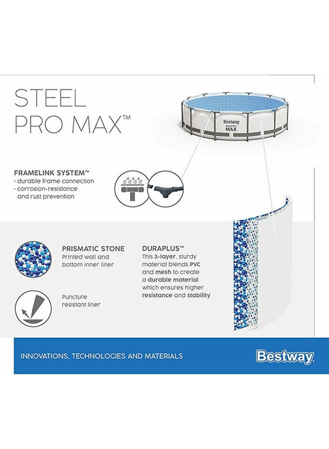 Bestway Inflatable Steel Pro Max  Swimming Pool With Accessories 305x305x76cm - Image 5
