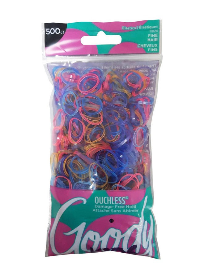 قودي  مجموعة أربطة شعر مطاطية أوتشليس مكونة من 500 قطعة متعدد الألوان 17سم - Image 1