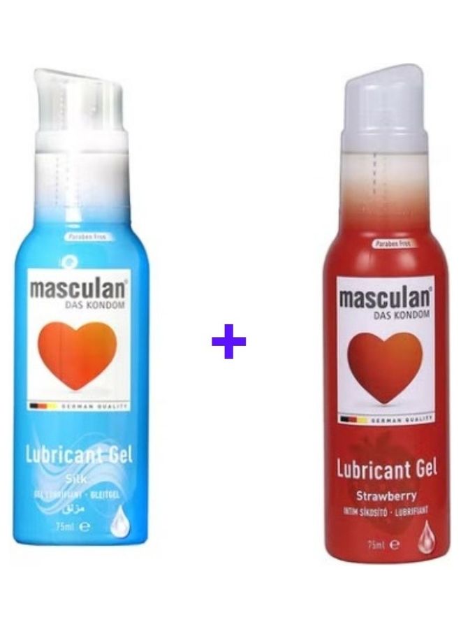 ماسكولان عبوة مكونة من عبوتين من جل التشحيم الحريري والفراولة