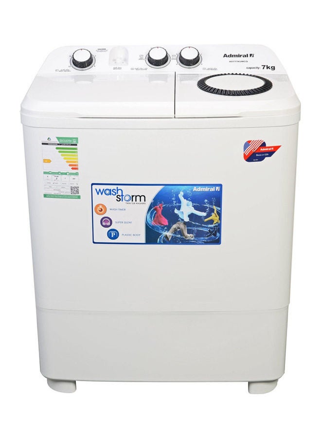 Admiral Twin Tub Washing Machine Semi Automatic 7 kg ADTT7KUWCQ White - Image 2
