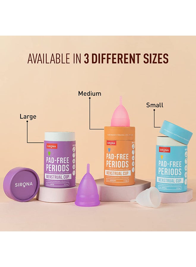 سيرونا كأس الحيض القابل لإعادة الاستخدام، حجم كبير - Image 3