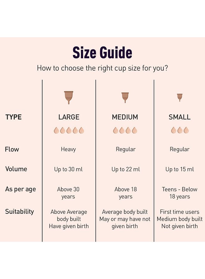 سيرونا كأس الحيض القابل لإعادة الاستخدام، حجم كبير - Image 4