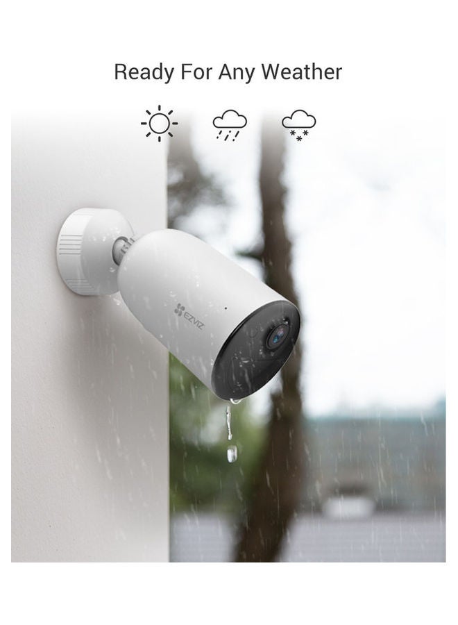 إيزفيز - كاميرا أمان CB3 مع بطارية، كاميرا واي فاي 1080 بيكسل CCTV، كاميرا IP خارجية خالية من الأسلاك مع صوت ثنائي الاتجاه، مقاومة للماء، مستشعر PIR، كشف الحركة البشرية الذكية، تعمل مع اللوحة الشمسية وأليكسا - Image 1