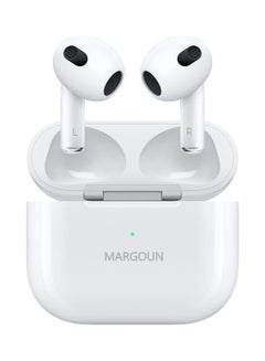 Wireless Earbuds 3rd Generation TWS Bluetooth Sport In-Ear Headphones Hi-Fi Stereo Sound Noise Reduction for iOS and Android Phones White