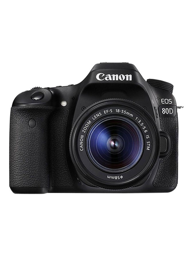 Canon - EOS 80D DSLR With EF-S 18-55mm f/3.5-5.6 IS STM Lens 24.2MP,LCD Touchscreen And Built-In Wi-Fi - Image 1