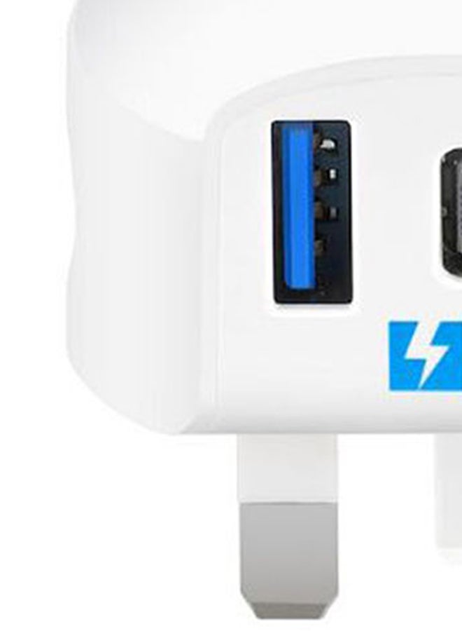 وبو - شاحن حائط بقوة 17 وات بمنفذين USB Power Boost IQ - Image 1