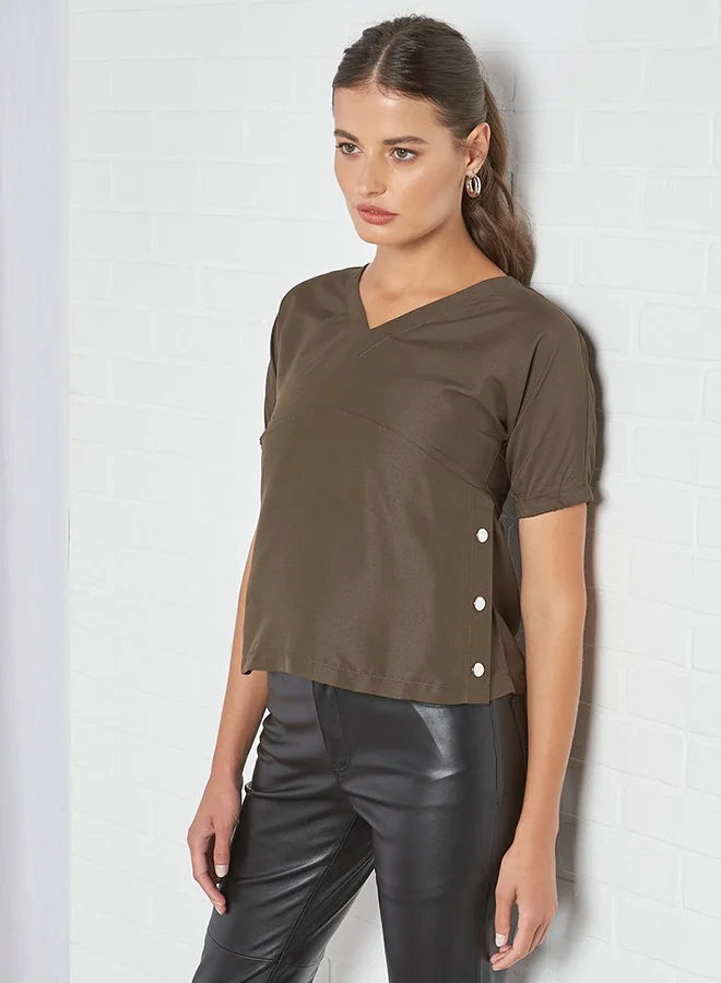 Aila V-Neck Casual Top