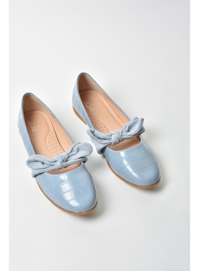 Jove - Stylish Pointed Comfort Ballerina Blue - Image 1