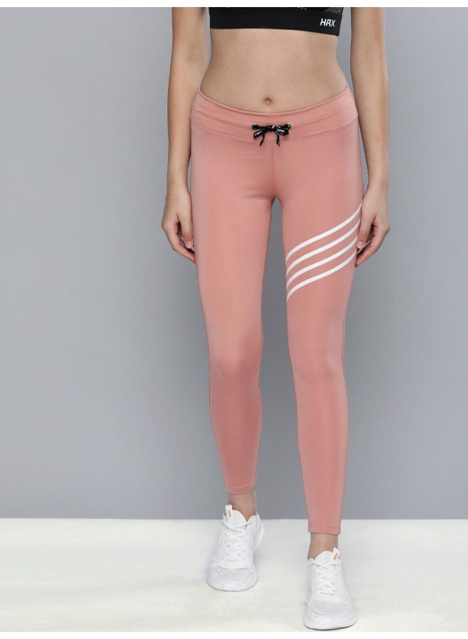 HRX by Hrithik Roshan - High Rise Comfortable Running Tights Rose Dawn - Image 1