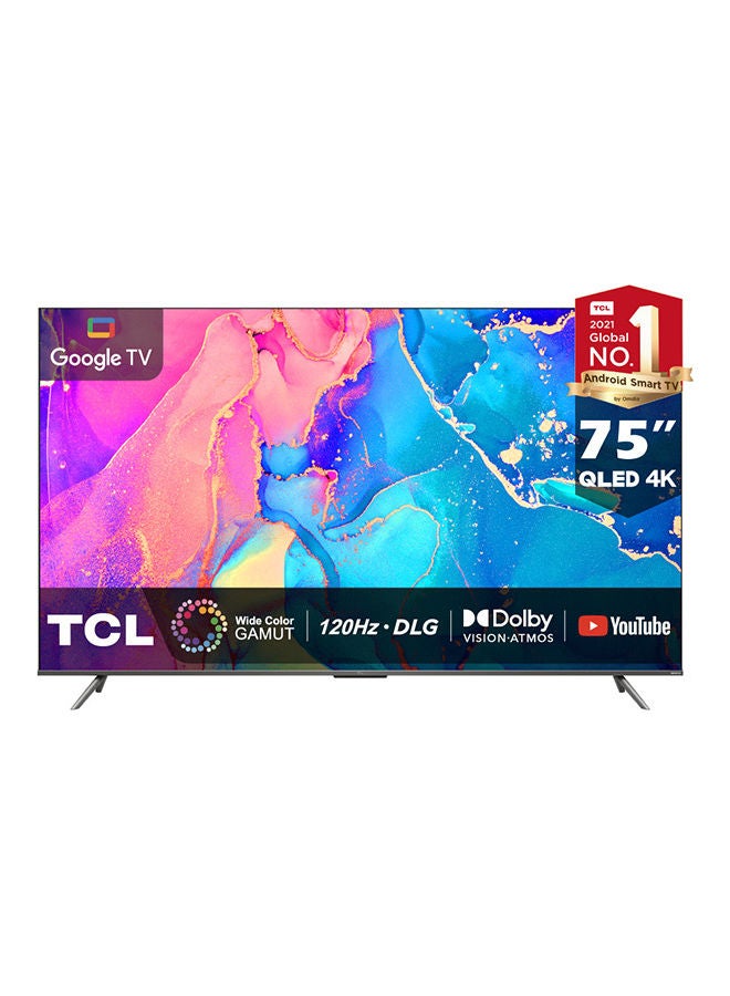 75-Inch 4K QLED Google TV with Wide Color Gamut (WCG), 120Hz DLG (Dual Line Gate) & Ok Google, 75C635 Black - v1663317165/N53350876A_1