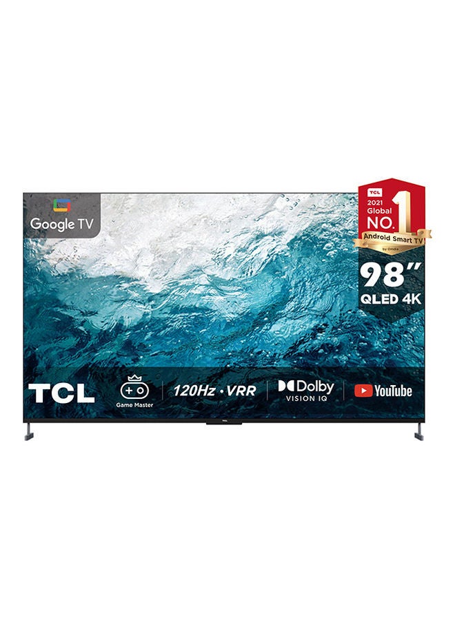 TCL - 98 Inch 4K QLED Google TV  Android  R(Amati UI) Google Assistant , Works With Alexa, VRR (144Hz.) Game Master, FreeSync Premium 98C735 Black - Image 1