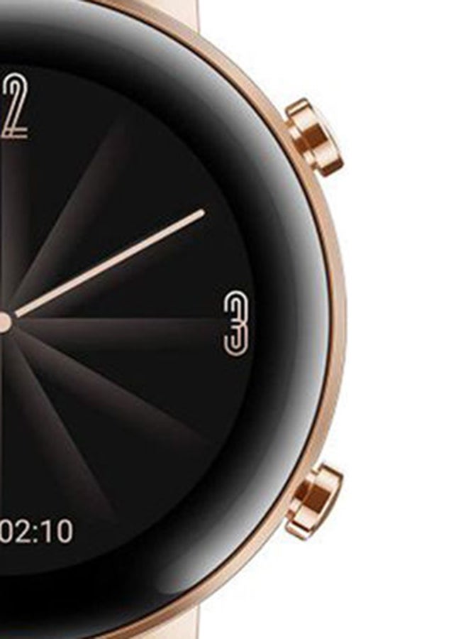 180.0 mAh GT2 Smartwatch Elegant Edition Rose Gold Milanese Strap With 15 Sports Modes Refined Gold