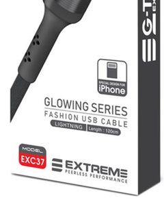 Glowing Series EXC37 Lightning Charging Cable With LED Black - v1663322644/N41245187A_4