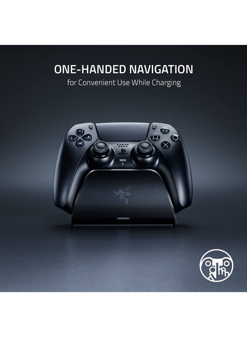RAZER - Quick Charging Stand for PlayStation 5: Quick Charge - Curved Cradle Design - Matches PS5 DualSense Wireless Controller - Purple (Controller Sold Separately) - Image 1