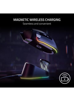 RAZER Razer Mouse Dock Pro with Wireless Charging Puck: Magnetic Wireless Charging - Integrated HyperPolling 4K Hz Transceiver - Anti-Slip Base - Chroma RGB Lighting - Classic Black  - Image 4