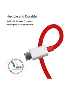 OnePlus Official Dash Charge Type-C Cable For OnePlus Red  - Image 2