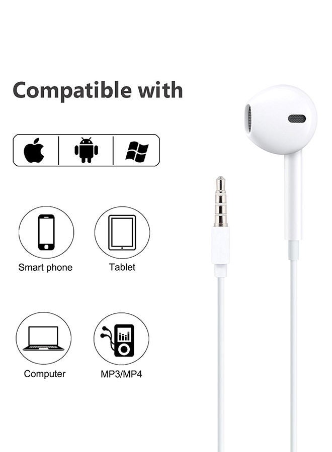 oem - In-Ear Earphones For Apple iPhone White - Image 1