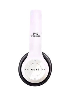 Generic Bluetooth On-Ear Headphones With Mic White/Black  - Image 1