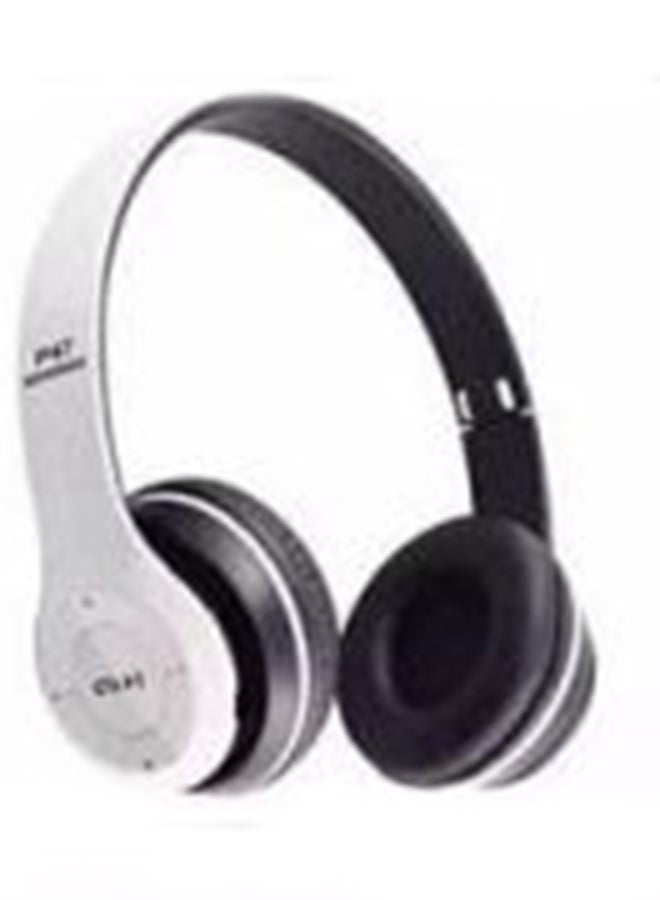 Bluetooth On-Ear Headphones With Mic White/Black  - Image 3