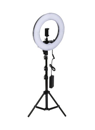 12 inch LED Ring Light With Tripod Stand And Phone Holder Black - v1663333889/N27548488A_1