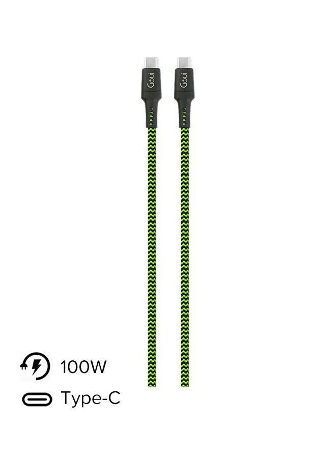Goui - Type C-C Tough Cable 100W E-Mark 1.5 Meter Black - Image 1