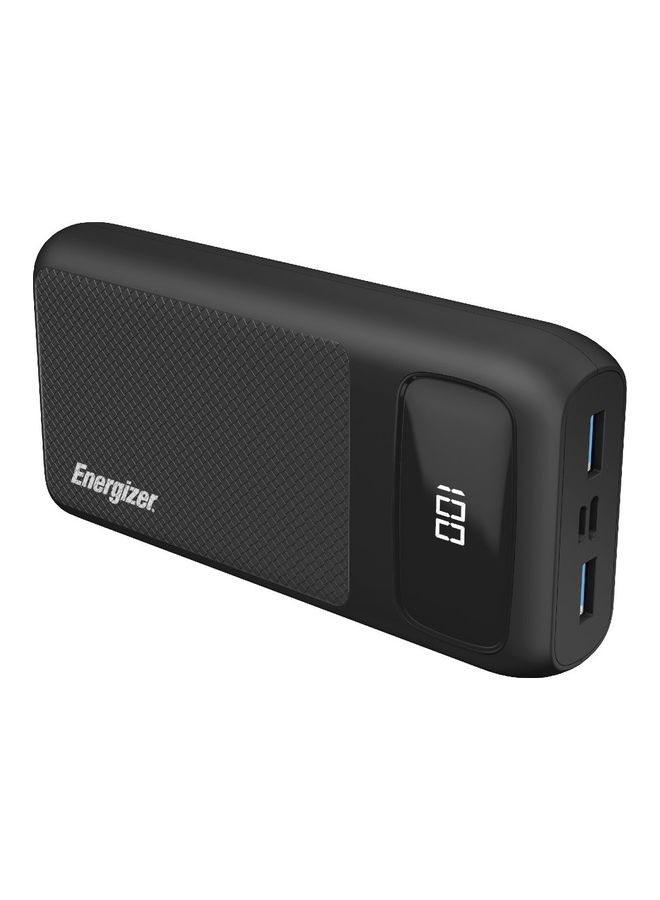 20000 mAh Ultimate Fast Charging PD Power Bank, Triple Outputs - 20W Power Delivery For iphones, Dual 18W Smart USB-A For Android Devices, LCD Digital Display, Dual Inputs, Micro-USB And Type-C Black