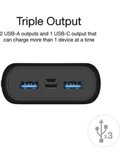 Energizer 20000 mAh Ultimate Fast Charging PD Power Bank, Triple Outputs - 20W Power Delivery For iphones, Dual 18W Smart USB-A For Android Devices, LCD Digital Display, Dual Inputs, Micro-USB And Type-C Black  - Image 4