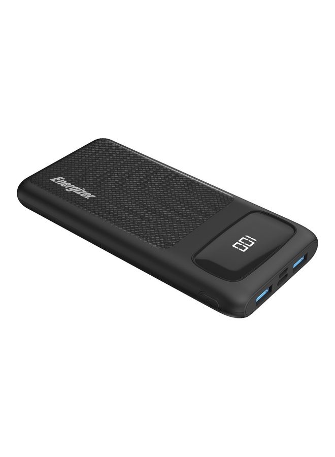 Energizer - 10000 mAh Ultimate Fast Charging Power Bank, Power Delivery For iPhones, 20W Smart USB For Android Devices, LCD Indicator, Dual Outputs - Type-C And USB-A And Dual Inputs- Type-C And MicroUSB Black Black - Image 1