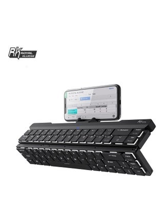 RK925 Wireless Bluetooth with White Backlit, 68 Keys,60% Foldable Mechanical Keyboard with Built-in Stand Holder - v1663382250/N53351045A_1