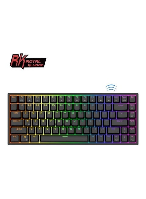 RK84 Wireless Bluetooth/2.4Ghz 80% RGB Mechanical Gaming Keyboard, Three Modes Connectable Keyboard with Hot-Swappable Tactile Blue Switch