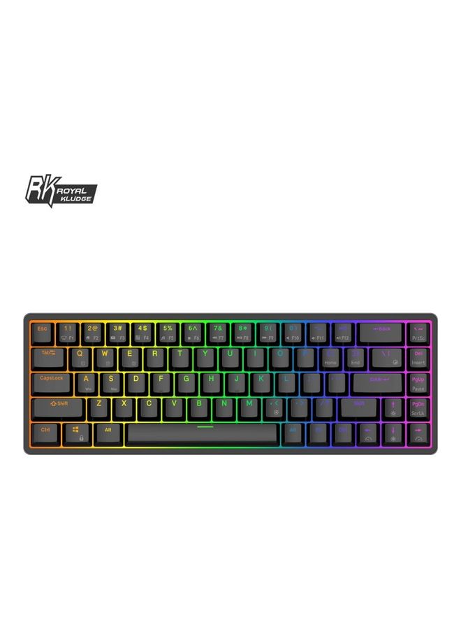 Royal Kludge - RK-G68 Wireless Bluetooth/2.4Ghz /Wired 65 Mechanical Hot Swappable Gaming Keyboard for WinMac - Image 1