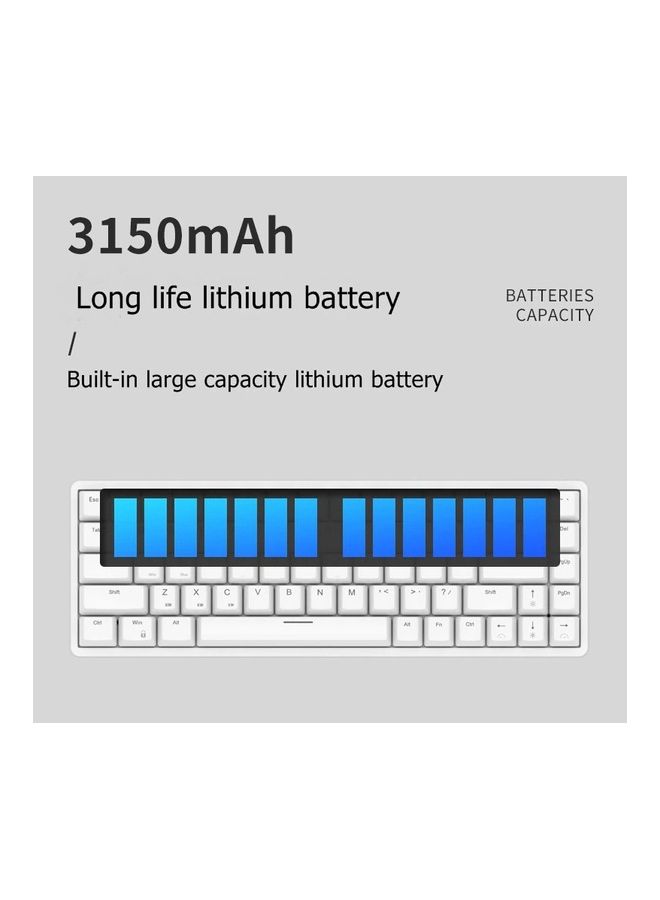 Royal Kludge - RK-G68 Wireless Bluetooth/2.4Ghz /Wired 65 Mechanical Hot Swappable Gaming Keyboard for WinMac - Image 1