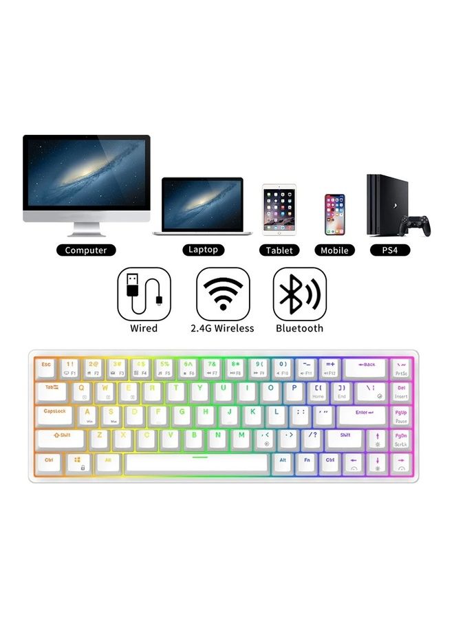 Royal Kludge - RK-G68 Wireless Bluetooth/2.4Ghz /Wired 65 Mechanical Hot Swappable Gaming Keyboard for WinMac - Image 1