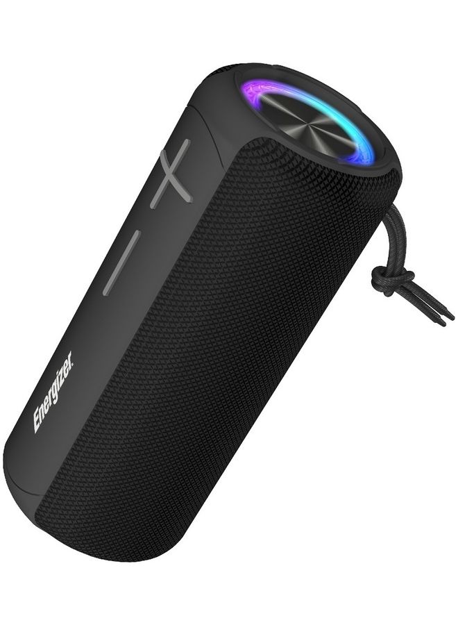 إنرجايزر مكبر صوت BTS-161 ضد الماء ومحمول يدعم البلوتوث وبإضاءة RGB للحفلات ويدعم معيار IPX6 وخاصية FM وباور بنك وبقدرة 16 وات أسود  - Image 1
