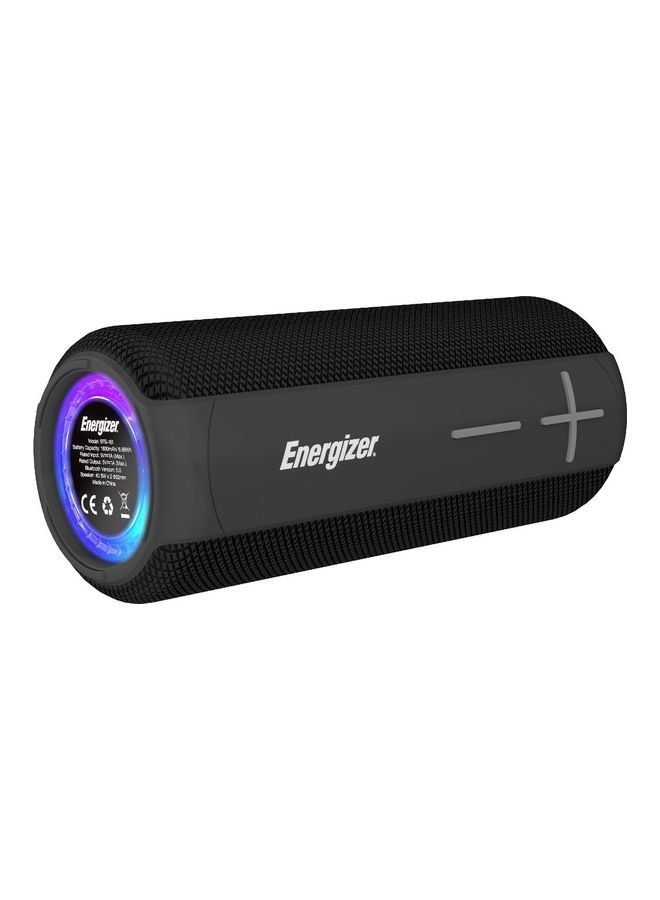 إنرجايزر مكبر صوت BTS-161 ضد الماء ومحمول يدعم البلوتوث وبإضاءة RGB للحفلات ويدعم معيار IPX6 وخاصية FM وباور بنك وبقدرة 16 وات أسود  - Image 2