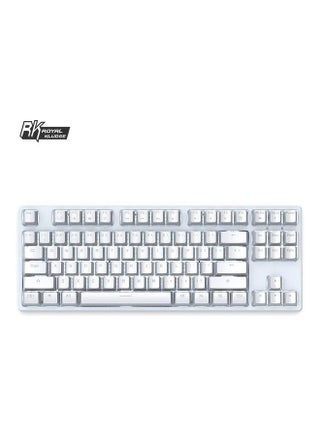 RK987 Hot-Swappable Mechanical Keyboard Brown Switch 87 Keys White LED Backlight Tenkeyless Gaming Keyboard, 3 Mode 2.4G/Wired/Wireless Bluetooth Gaming/Office -White - v1663396627/N53351112A_1