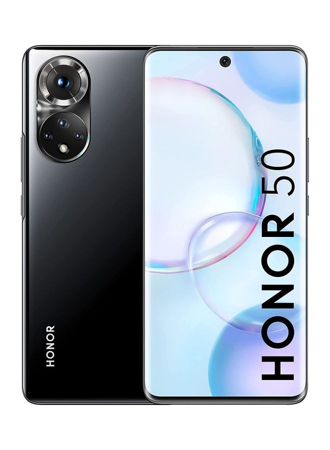 Honor - 50 Dual SIM Midnight Black 8GB RAM 256GB 5G With Gift 10000mAh Power Bank - Middle East Version - Image 1