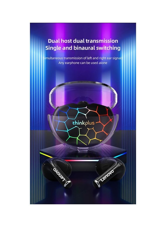 سماعات إيربادز ثينك بلس LP80 برو TWS لاسلكية بخاصية البلوتوث وبإضاءة RGB بزمن انتقال منخفض وبتصميم رياضي للألعاب أسود - v1663468385/N53351178A_5