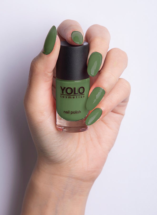 YOLO Long‎ Lasting Glossy Nail Polish 202 Kale  - Image 2