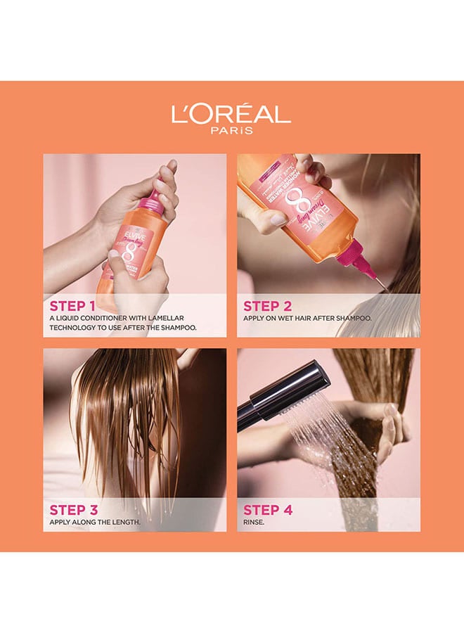 L'OREAL PARIS - Elvive Dream Long Wonder Water Lamellar Conditioner Damaged Hair 200ml - Image 1