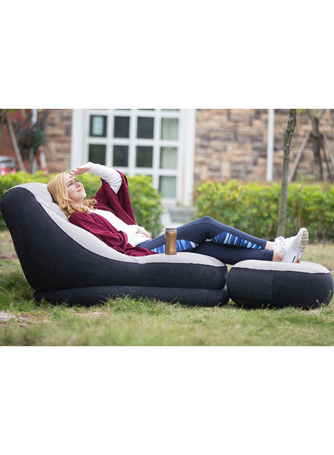 انتكس كرسي ألترا لاونج قابل للنفخ رمادي/أسود، 102x137x79 سم رمادي/أسود 102x137x79سم - Image 3