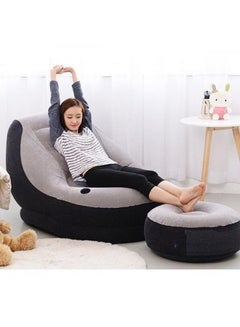 INTEX Ultra Lounge Inflatable Chair Grey/Black 102x137x79cm  - Image 4