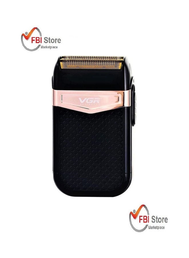 VGR - V-331 Twin Blade Foil Shaver Beard Trimmer Professional Rechargeable Cordless Electric Shaver Razor Black/Rose Gold - Image 1