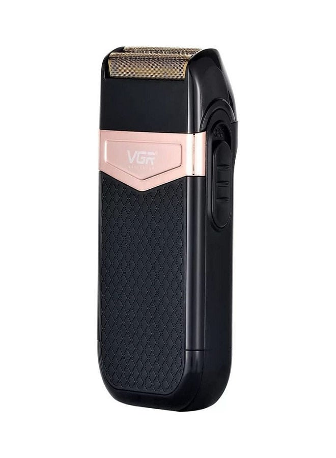 VGR - V-331 Twin Blade Foil Shaver Beard Trimmer Professional Rechargeable Cordless Electric Shaver Razor Black/Rose Gold - Image 1